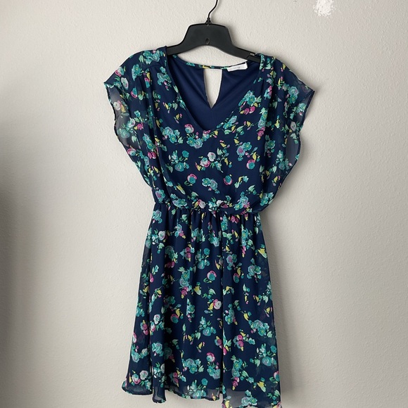 Lush Dresses & Skirts - LUSH Navy Floral Dress